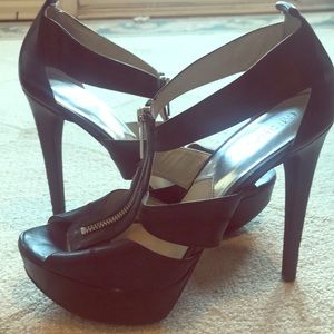 MICHAEL Michael Kors Leather Zipped Size 10M Black